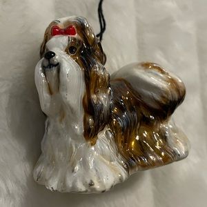 Joy to the World Collectibles Glass Shih Tzu Dog Ornament The Pet Set EUC Poland